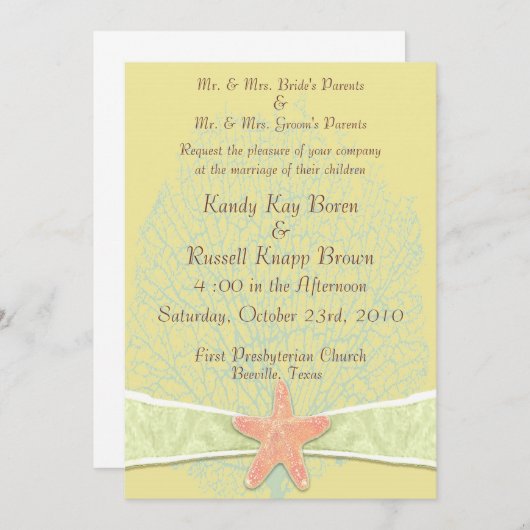 Uitnodiging tot weduwschap op zee (Voorkant / Achterkant)