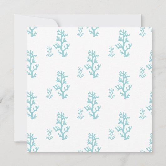 Uitnodiging tot weduwschap op zeezand | Aqua (Achterkant)