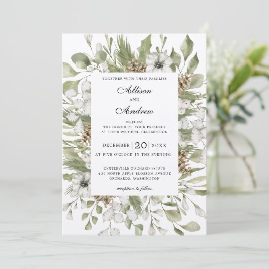 Uitnodiging tot weduwschap over bosbouw (Staand voorkant)