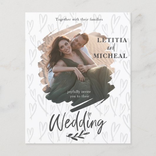 Uitnodiging tot weduwschap over de foto van de pen (Voorkant)