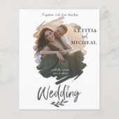 Uitnodiging tot weduwschap over de foto van de pen (Voorkant)