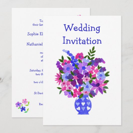 uitnodiging tot weduwschap over de ventilator (Voorkant / Achterkant)