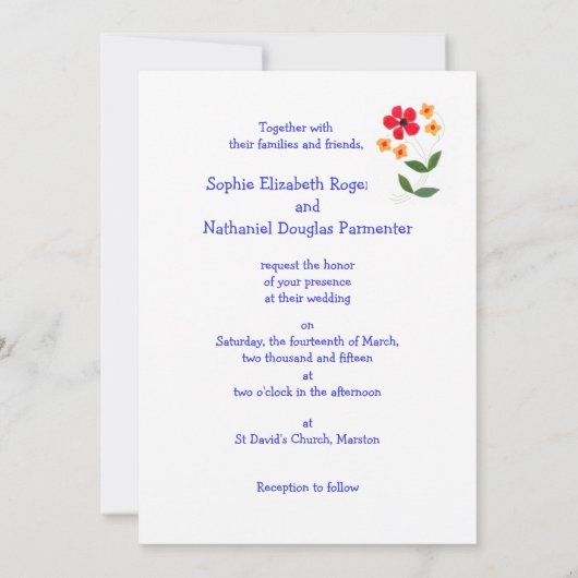  uitnodiging tot weduwschap over de ventilator (Achterkant)