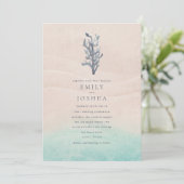 Uitnodiging tot weduwschap over kustWaterverf (Staand voorkant)