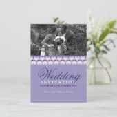 Uitnodiging tot weduwschap over lila liefdesfamili (Staand voorkant)