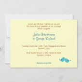 Uitnodiging tot weduwschap over mooie vogelbomen (Achterkant)