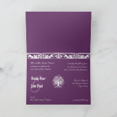 Uitnodiging tot weduwschap over paardenbont en wit (Binnen)