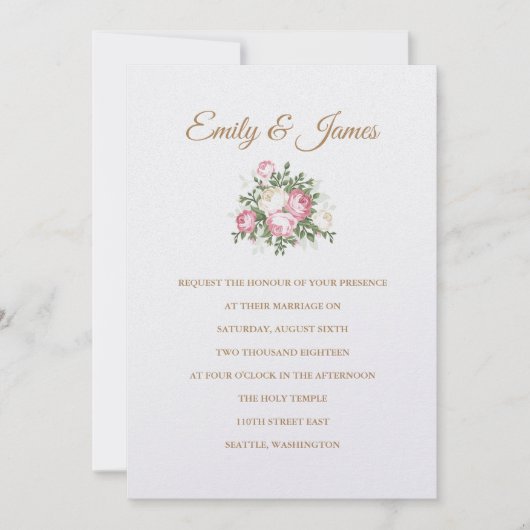 uitnodiging tot weduwschap over Rozen (Voorkant)