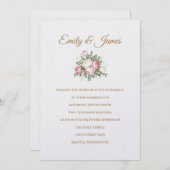 uitnodiging tot weduwschap over Rozen (Voorkant / Achterkant)