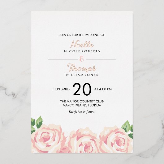  uitnodiging tot weduwschap over Rozen (Voorkant)