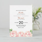  uitnodiging tot weduwschap over Rozen (Staand Voorkant)