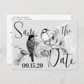 uitnodiging tot weduwschap over Tortelduifjes (Voorkant / Achterkant)