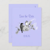  uitnodiging tot weduwschap over Tortelduifjes (Voorkant / Achterkant)