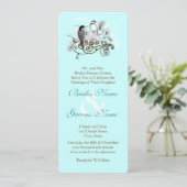  uitnodiging tot weduwschap over Tortelduifjes (Staand voorkant)