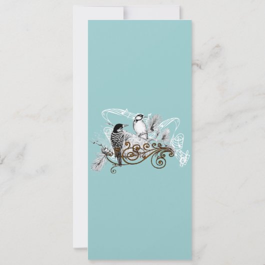  uitnodiging tot weduwschap over Tortelduifjes (Achterkant)