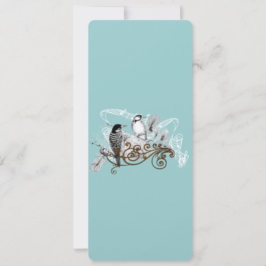  uitnodiging tot weduwschap over Tortelduifjes (Achterkant)