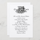  uitnodiging tot weduwschap over Tortelduifjes (Voorkant / Achterkant)