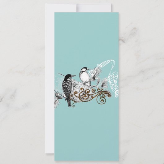  uitnodiging tot weduwschap over Tortelduifjes (Achterkant)