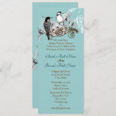  uitnodiging tot weduwschap over Tortelduifjes (Voorkant / Achterkant)