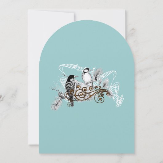  uitnodiging tot weduwschap over Tortelduifjes (Achterkant)