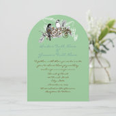  uitnodiging tot weduwschap over Tortelduifjes (Staand voorkant)