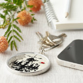 uitnodiging tot weduwschap over Tortelduifjes Sleutelhanger (Zijkant)