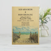 Uitnodiging tot weduwschap Pensacola Beach (Staand voorkant)