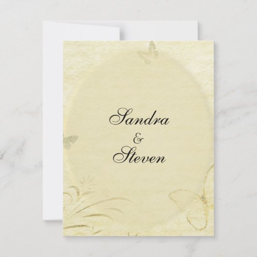 uitnodiging tot weduwschap rond de Butterfly (Achterkant)