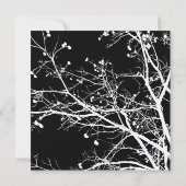 Uitnodiging tot weduwschap rond de zwarte en witte (Achterkant)