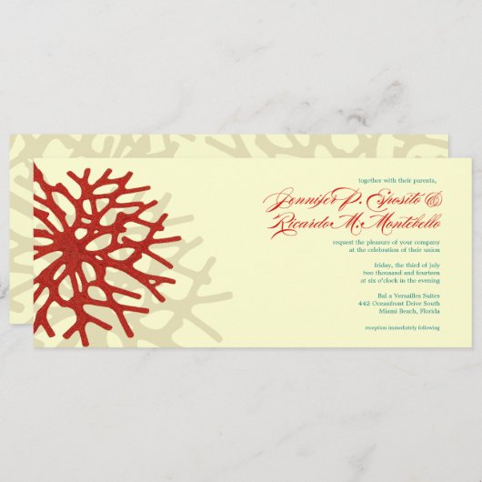 Uitnodiging tot weduwschap rond koraal in de Oostz (Voorkant / Achterkant)