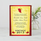  uitnodiging tot weduwschap rond rode wijn (Staand voorkant)