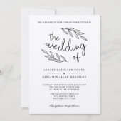 Uitnodiging tot weduwschap tussen bijkantoren (Voorkant)