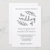 Uitnodiging tot weduwschap tussen bijkantoren (Voorkant / Achterkant)