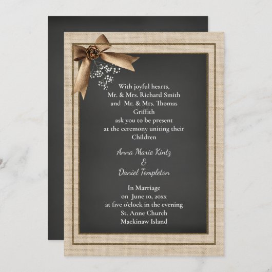 Uitnodiging tot weduwschap tussen buurlanden in Oo (Voorkant / Achterkant)