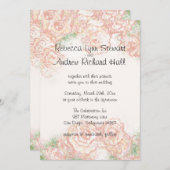 Uitnodiging tot weduwschap tussen crème en roze ro (Voorkant / Achterkant)