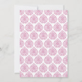  uitnodiging tot weduwschap tussen Damask (roze) (Achterkant)