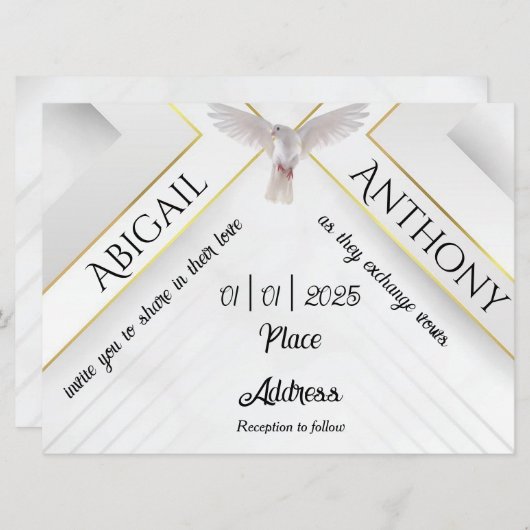 Uitnodiging tot weduwschap tussen de Heilige Geest (Voorkant / Achterkant)