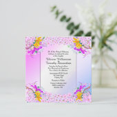 Uitnodiging tot weduwschap tussen mooie Vloertuine (Staand voorkant)