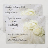 Uitnodiging tot weduwschap tussen prachtige witte  (Voorkant / Achterkant)