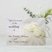 Uitnodiging tot weduwschap tussen prachtige witte  (Staand voorkant)