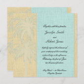 Uitnodiging tot weduwschap tussen roam Blue Palm T (Voorkant / Achterkant)