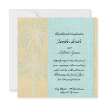 Uitnodiging tot weduwschap tussen roam Blue Palm T