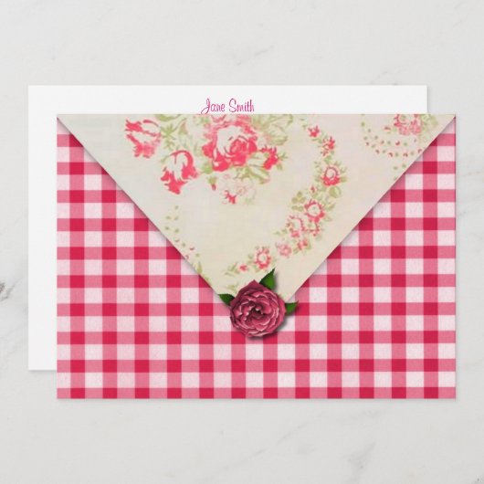 Uitnodiging tot weduwschap tussen Rozen (Voorkant / Achterkant)