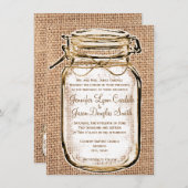 Uitnodiging tot weduwschap tussen Rustisch land Ma (Voorkant / Achterkant)