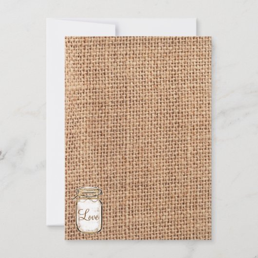 Uitnodiging tot weduwschap tussen Rustisch land Ma (Achterkant)