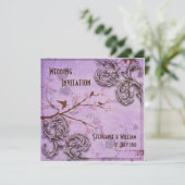  uitnodiging tot weduwschap tussen Tortelduifjes (Staand voorkant)