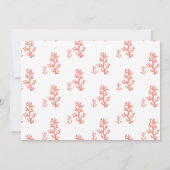 Uitnodiging tot weduwschap tussen Turquoise Coral  (Achterkant)