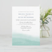 Uitnodiging tot weduwschap tussen zeeglazen (Staand voorkant)