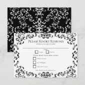 Uitnodiging tot weduwschap tussen zwart en wit (Voorkant / Achterkant)