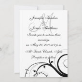 Uitnodiging tot weduwschap tussen zwart en wit (Achterkant)